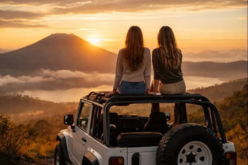 Mount Batur Sunrise Jeep Tour with Lava Fields & Hot Spring